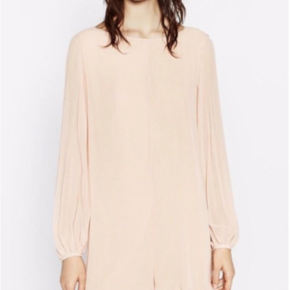 Zara Pleated Long Sleeve Short Romper Small - Picture 7 of 8